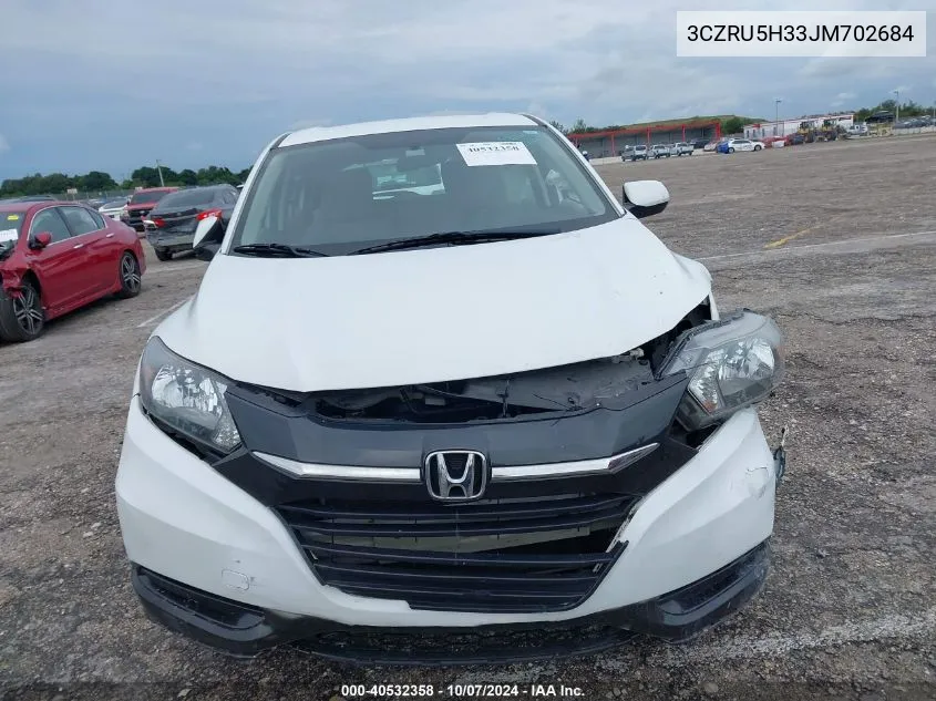 2018 Honda Hr-V Lx VIN: 3CZRU5H33JM702684 Lot: 40532358