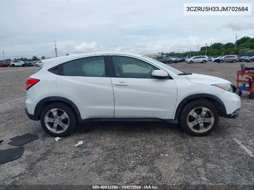 2018 Honda Hr-V Lx VIN: 3CZRU5H33JM702684 Lot: 40532358