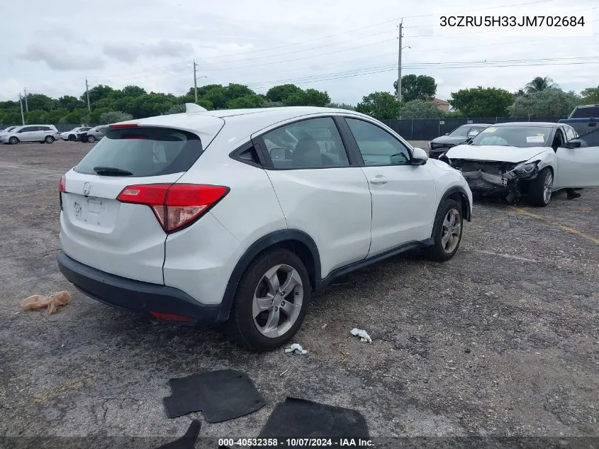 2018 Honda Hr-V Lx VIN: 3CZRU5H33JM702684 Lot: 40532358