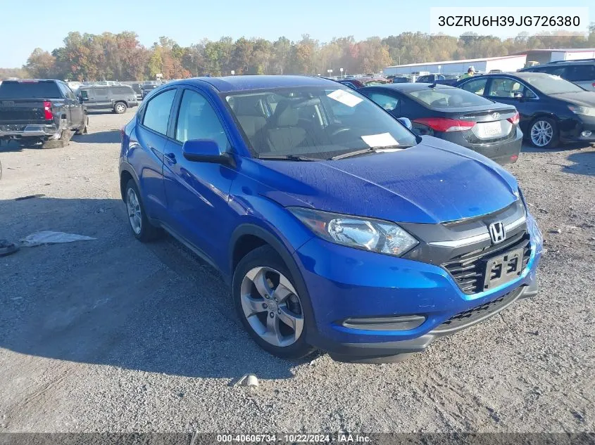 2018 Honda Hr-V Lx VIN: 3CZRU6H39JG726380 Lot: 40606734