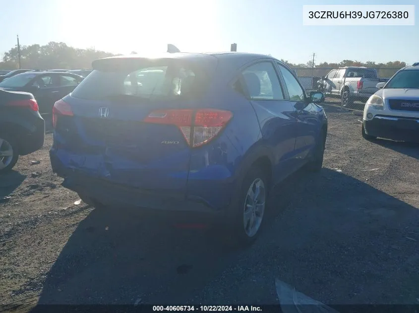 2018 Honda Hr-V Lx VIN: 3CZRU6H39JG726380 Lot: 40606734