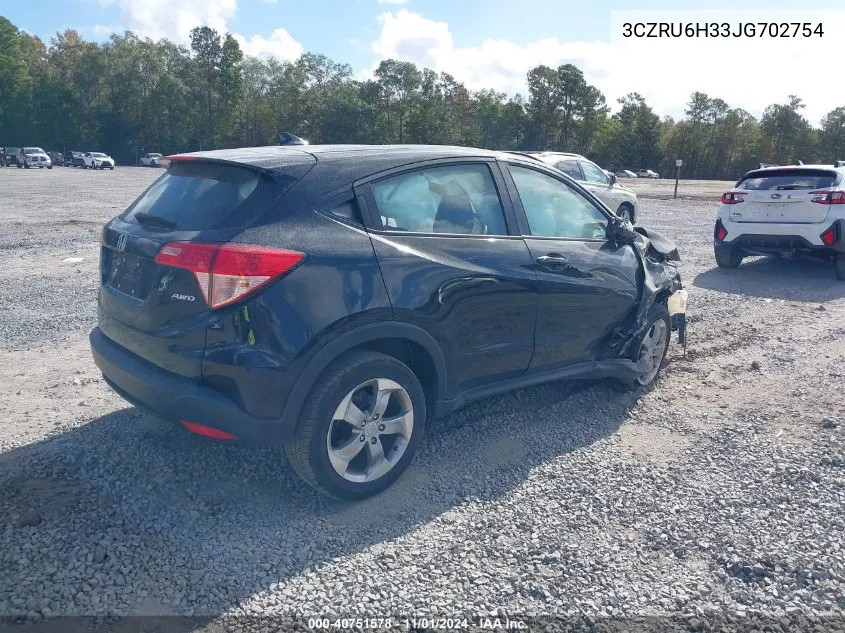 2018 Honda Hr-V Lx VIN: 3CZRU6H33JG702754 Lot: 40751578