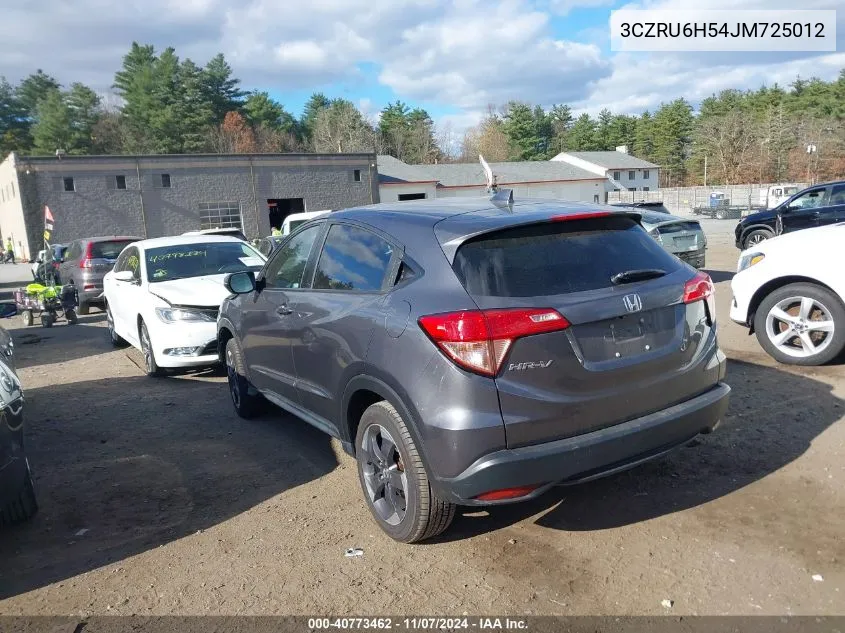 2018 Honda Hr-V Ex VIN: 3CZRU6H54JM725012 Lot: 40773462