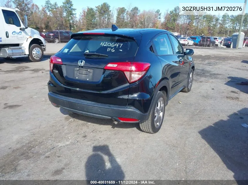 2018 Honda Hr-V Lx VIN: 3CZRU5H31JM720276 Lot: 40831659