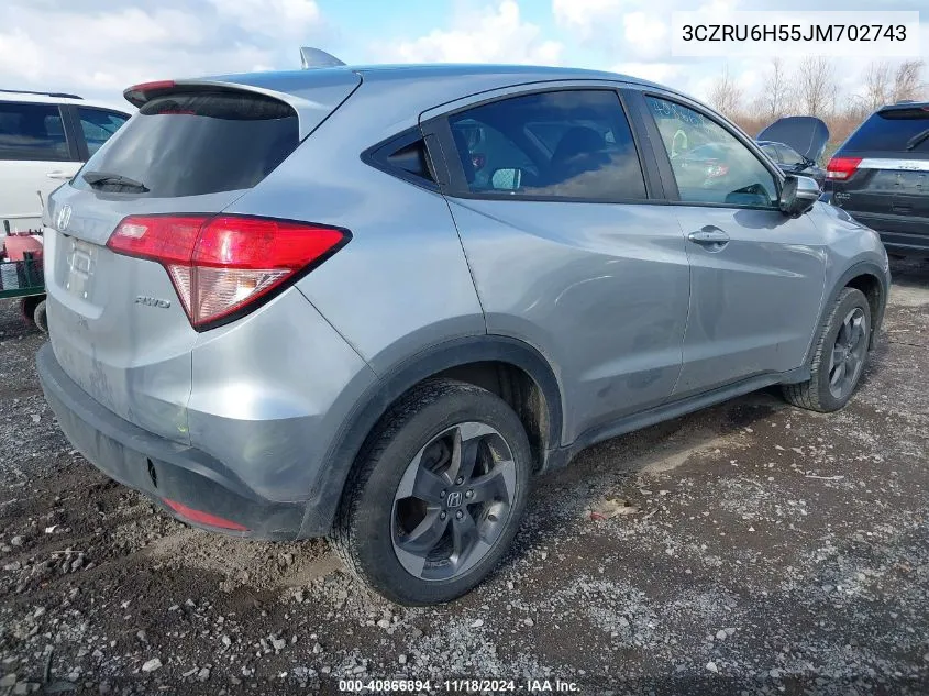 2018 Honda Hr-V Ex VIN: 3CZRU6H55JM702743 Lot: 40866894