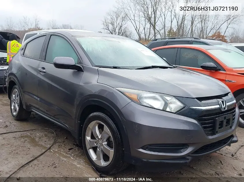 2018 Honda Hr-V Lx VIN: 3CZRU6H31JG721190 Lot: 40879673