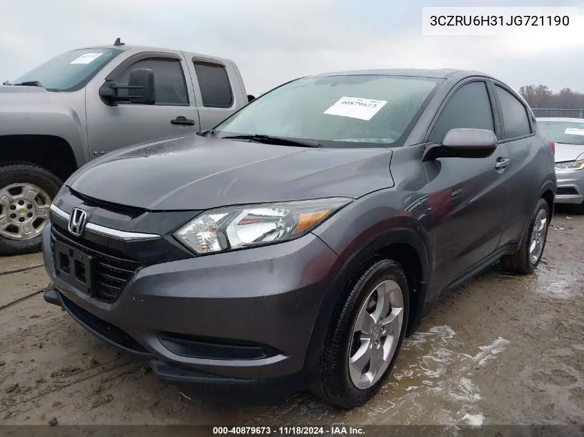 2018 Honda Hr-V Lx VIN: 3CZRU6H31JG721190 Lot: 40879673