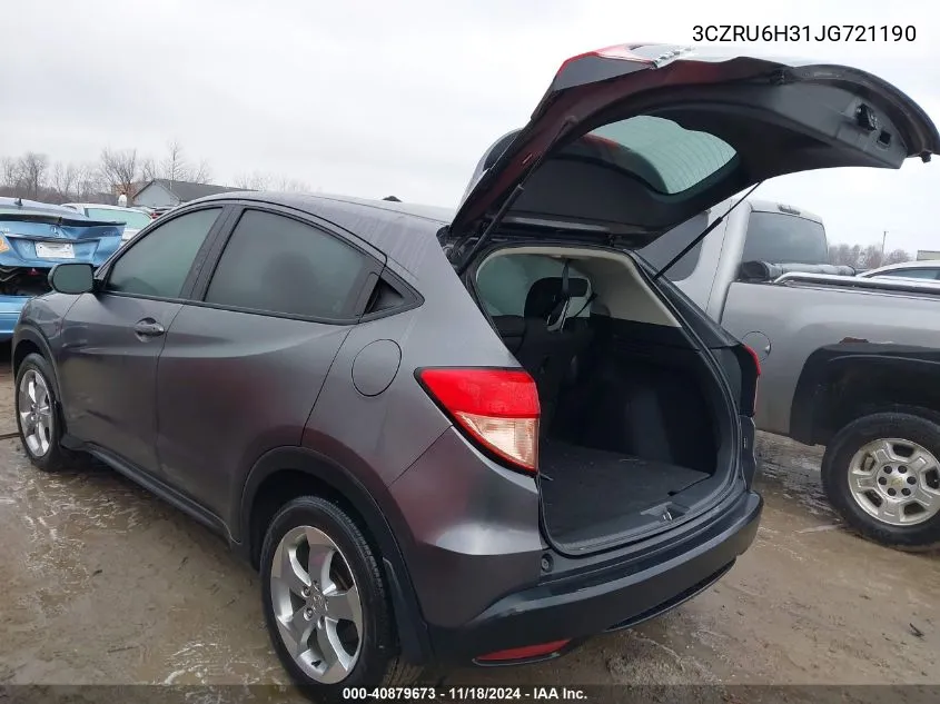 2018 Honda Hr-V Lx VIN: 3CZRU6H31JG721190 Lot: 40879673