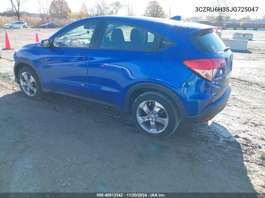 2018 Honda Hr-V Lx VIN: 3CZRU6H35JG725047 Lot: 40913342