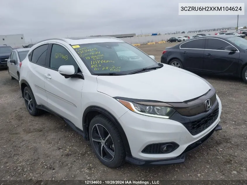 2019 Honda Hr-V VIN: 3CZRU6H2XKM104624 Lot: 12134603