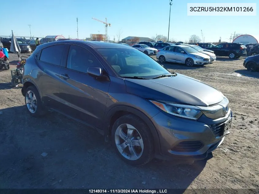 2019 Honda Hr-V VIN: 3CZRU5H32KM101266 Lot: 12149314