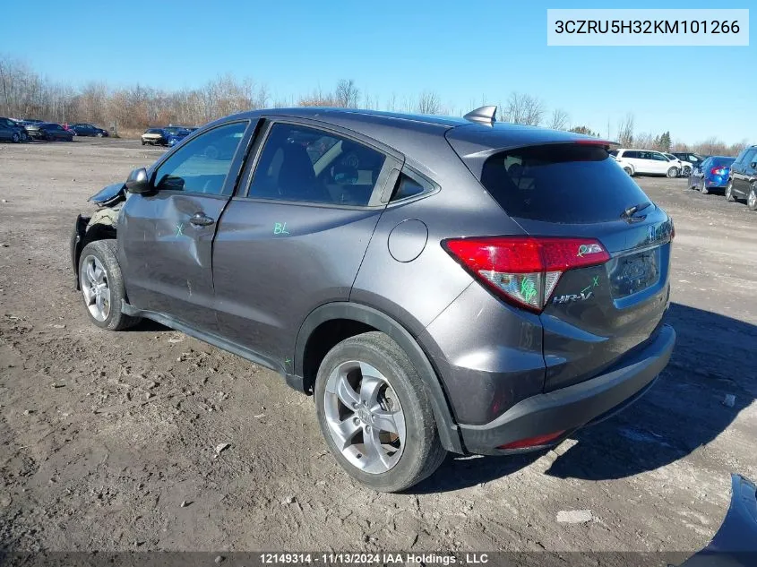 2019 Honda Hr-V VIN: 3CZRU5H32KM101266 Lot: 12149314