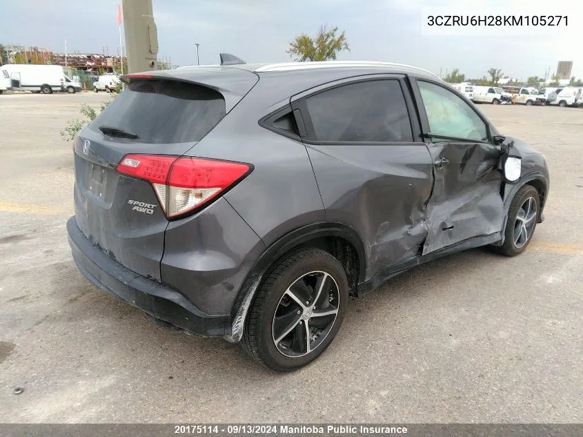 3CZRU6H28KM105271 2019 Honda Hr-V Sport