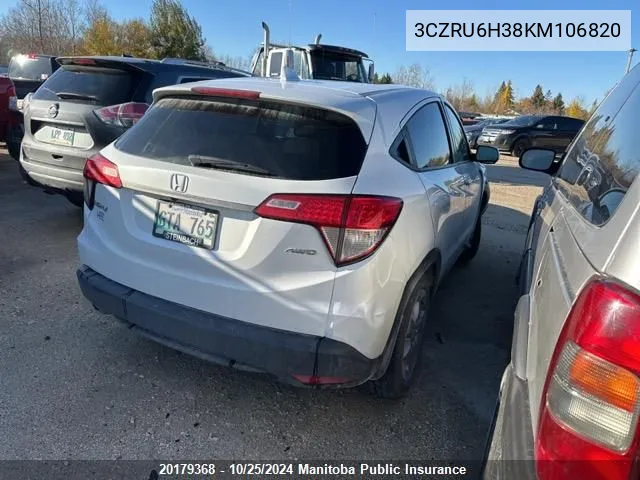 2019 Honda Hr-V Lx VIN: 3CZRU6H38KM106820 Lot: 20179368