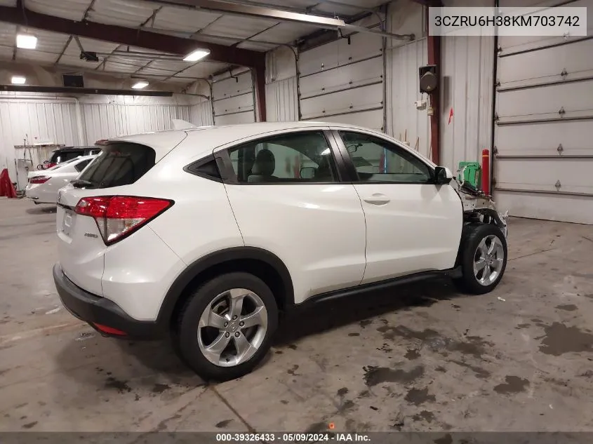 2019 Honda Hr-V Lx VIN: 3CZRU6H38KM703742 Lot: 39326433