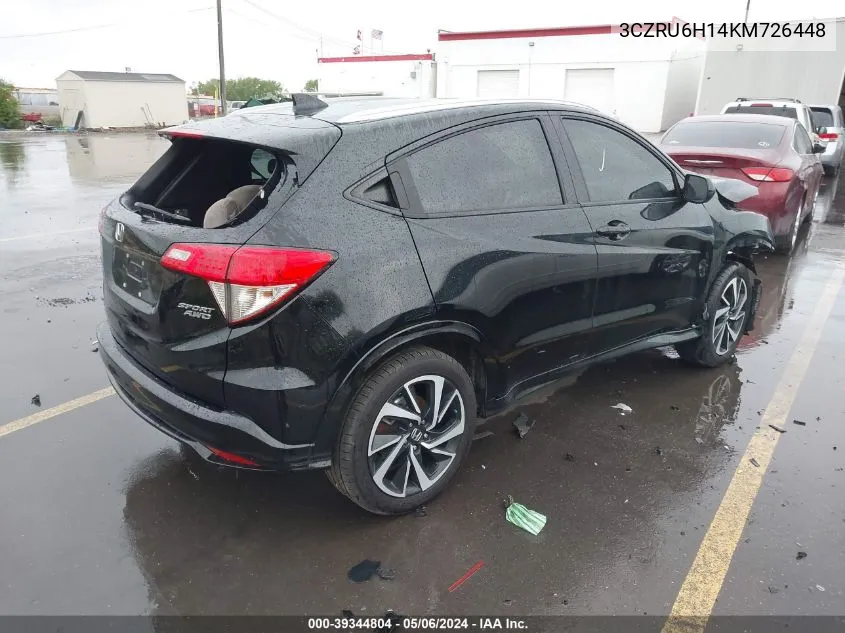 2019 Honda Hr-V Sport VIN: 3CZRU6H14KM726448 Lot: 39344804