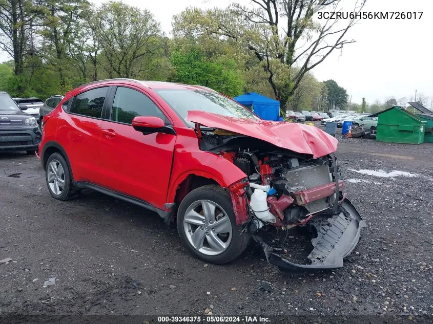 2019 Honda Hr-V Ex VIN: 3CZRU6H56KM726017 Lot: 39346375