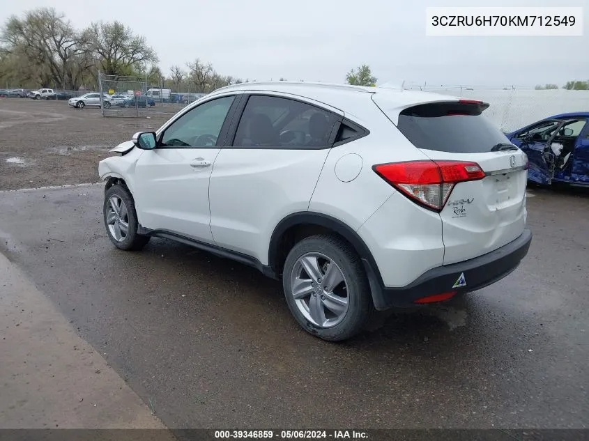 2019 Honda Hr-V Ex-L VIN: 3CZRU6H70KM712549 Lot: 39346859