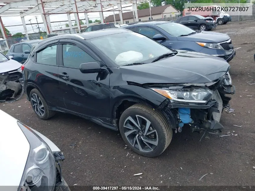 2019 Honda Hr-V Sport VIN: 3CZRU6H12KG727807 Lot: 39417297