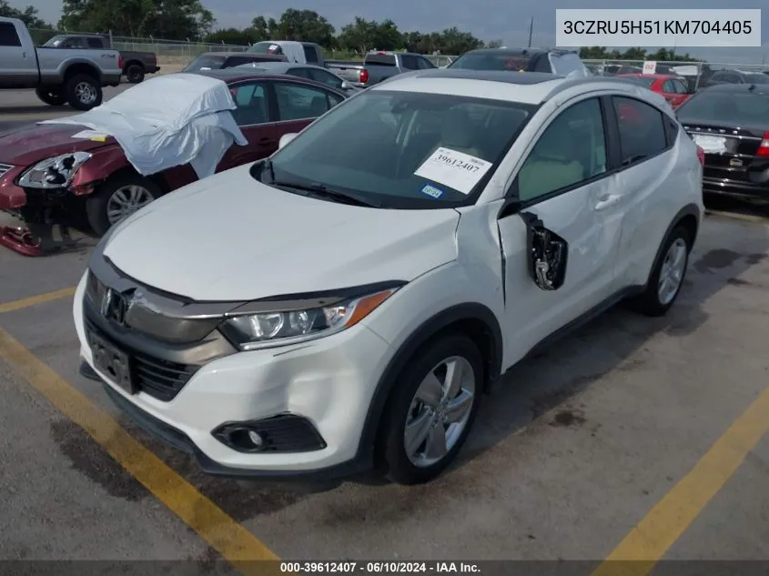 2019 Honda Hr-V Ex VIN: 3CZRU5H51KM704405 Lot: 39612407