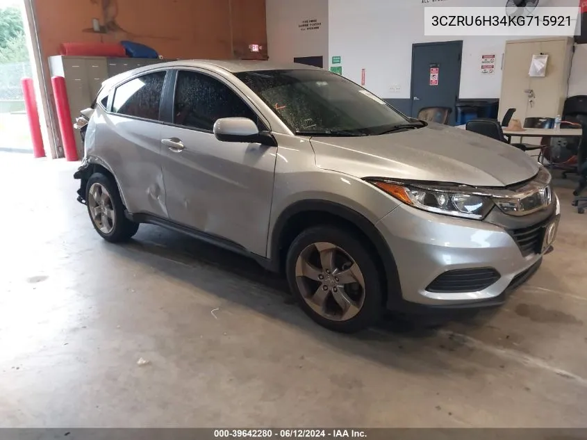 2019 Honda Hr-V Lx VIN: 3CZRU6H34KG715921 Lot: 39642280