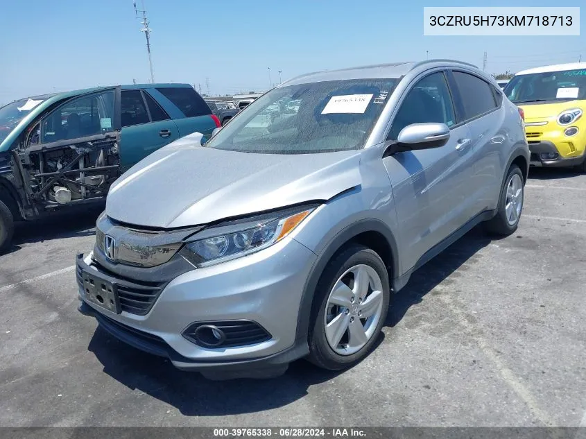 2019 Honda Hr-V Ex-L VIN: 3CZRU5H73KM718713 Lot: 39765338