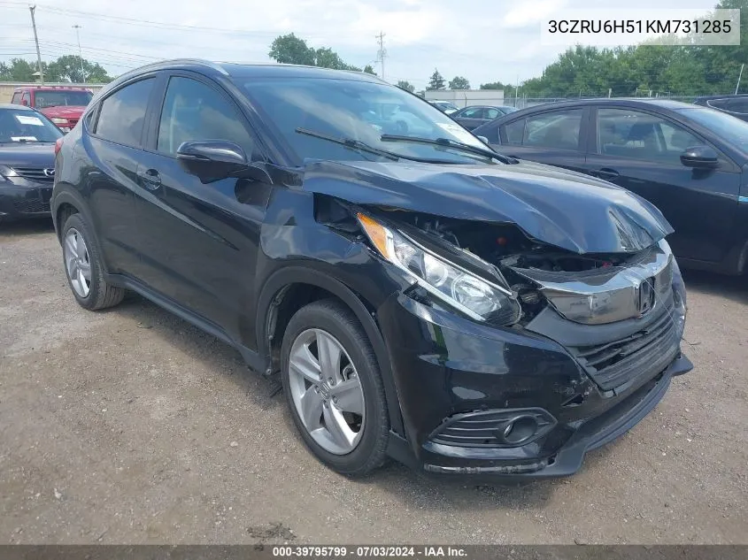 2019 Honda Hr-V Ex VIN: 3CZRU6H51KM731285 Lot: 39795799