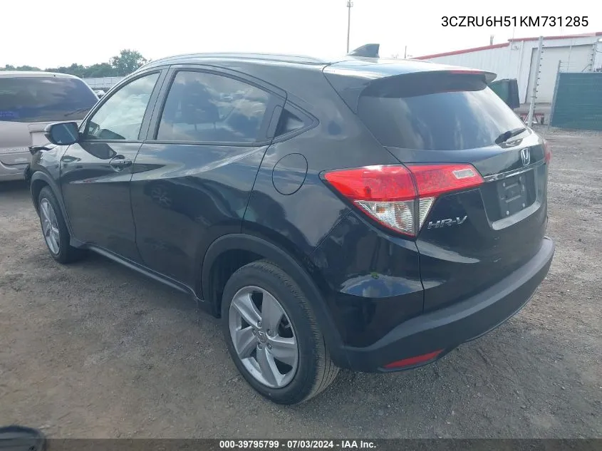 2019 Honda Hr-V Ex VIN: 3CZRU6H51KM731285 Lot: 39795799