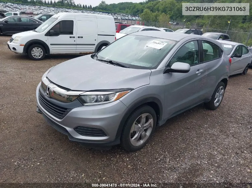 2019 Honda Hr-V Lx VIN: 3CZRU6H39KG731063 Lot: 39841473