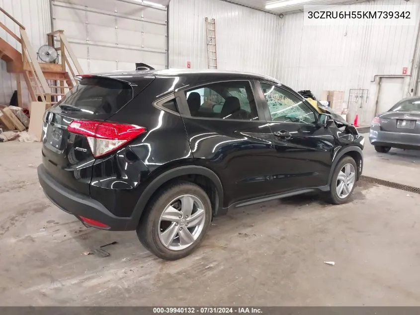 2019 Honda Hr-V Ex VIN: 3CZRU6H55KM739342 Lot: 39940132