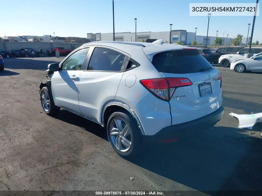 3CZRU5H54KM727421 2019 Honda Hr-V Ex