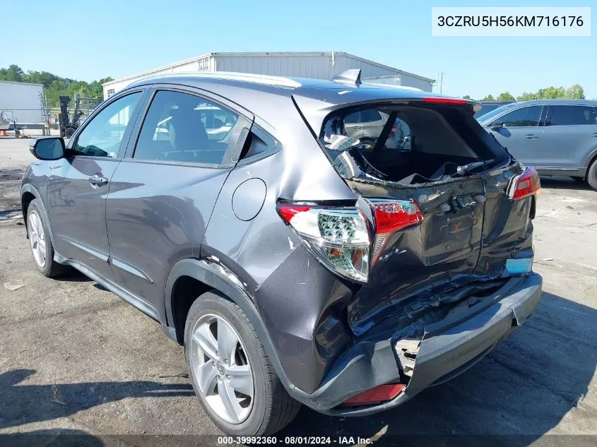 2019 Honda Hr-V Ex VIN: 3CZRU5H56KM716176 Lot: 39992360