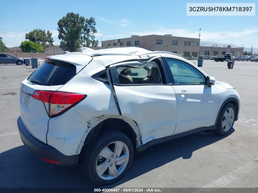 2019 Honda Hr-V Ex-L VIN: 3CZRU5H78KM718397 Lot: 40005407