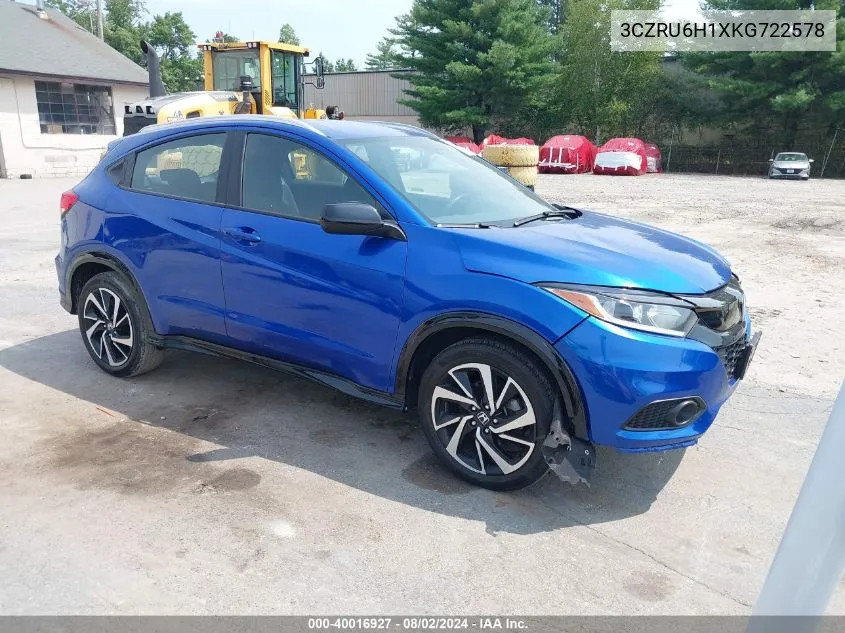 2019 Honda Hr-V Sport VIN: 3CZRU6H1XKG722578 Lot: 40016927