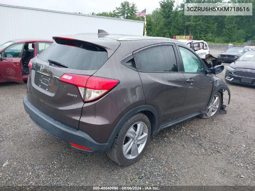 2019 Honda Hr-V Ex VIN: 3CZRU6H5XKM718616 Lot: 40040950