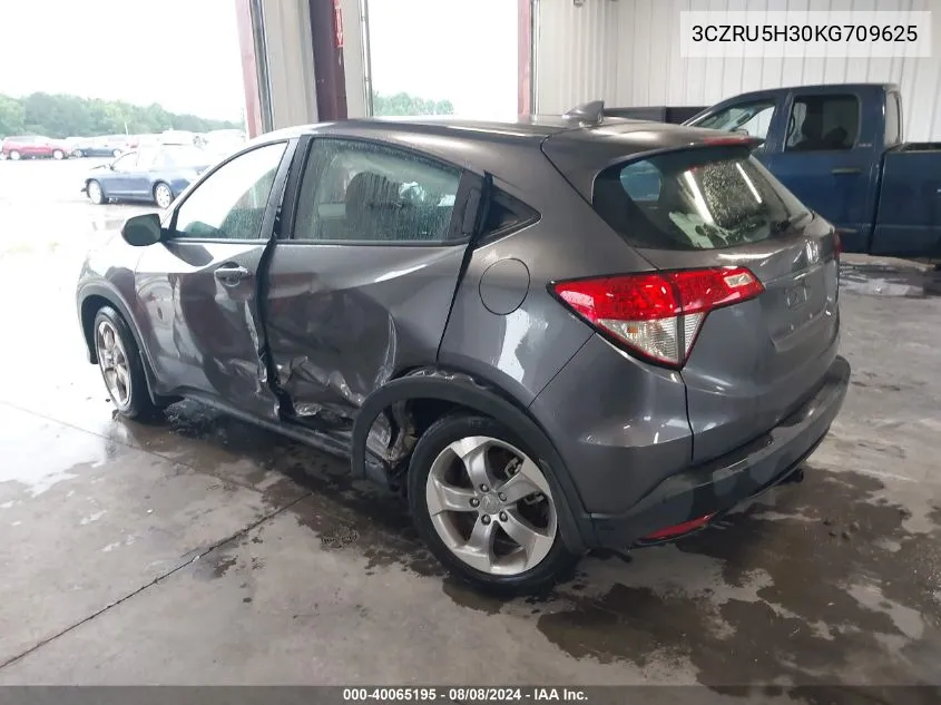 2019 Honda Hr-V Lx VIN: 3CZRU5H30KG709625 Lot: 40065195