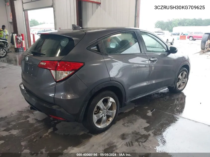 2019 Honda Hr-V Lx VIN: 3CZRU5H30KG709625 Lot: 40065195