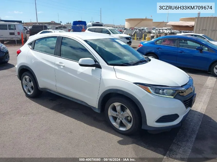 2019 Honda Hr-V Lx VIN: 3CZRU6H33KM709674 Lot: 40078080