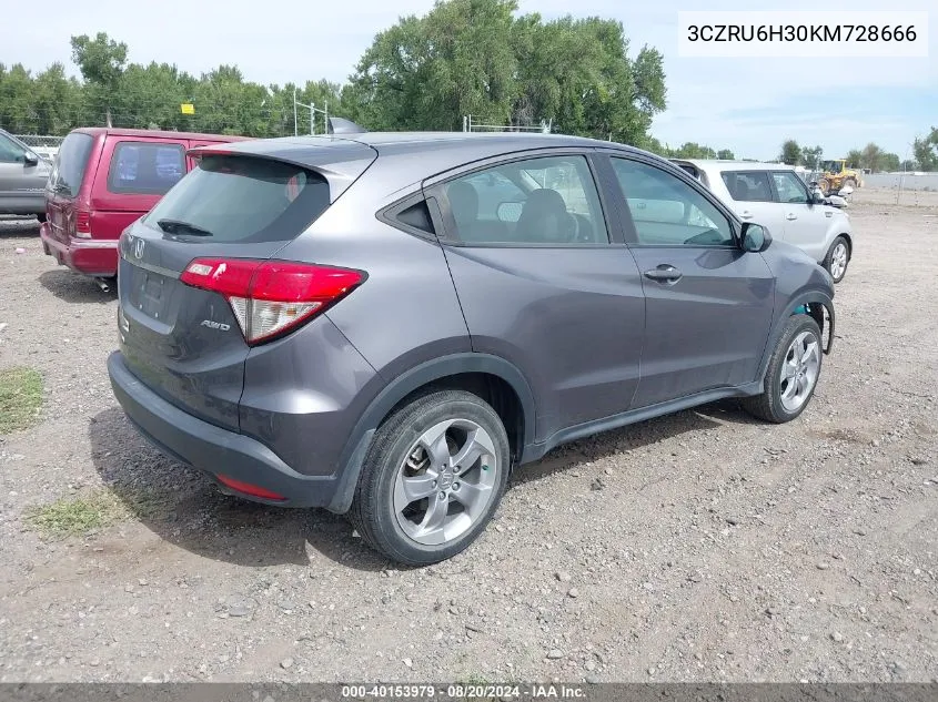 3CZRU6H30KM728666 2019 Honda Hr-V Lx