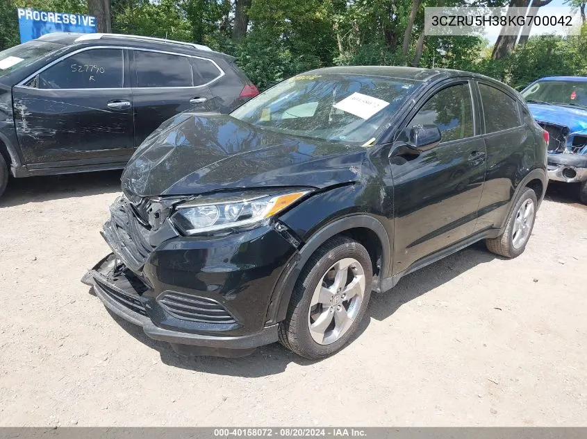 3CZRU5H38KG700042 2019 Honda Hr-V Lx