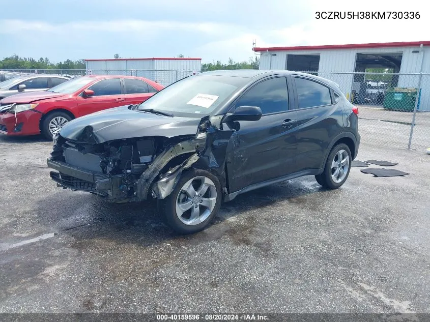 2019 Honda Hr-V Lx VIN: 3CZRU5H38KM730336 Lot: 40159596