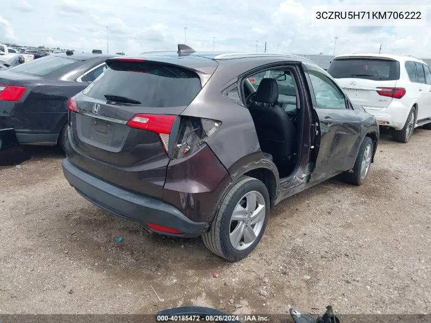 3CZRU5H71KM706222 2019 Honda Hr-V Ex-L