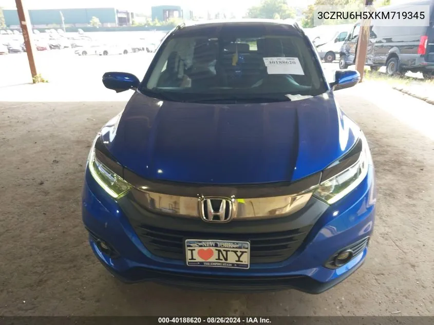 2019 Honda Hr-V Ex VIN: 3CZRU6H5XKM719345 Lot: 40188620