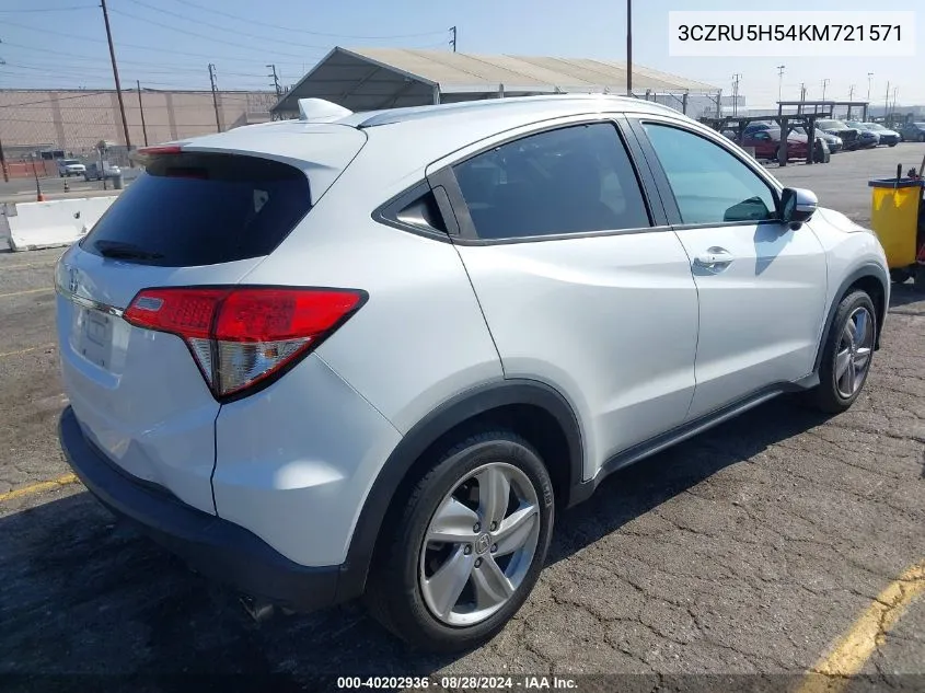 2019 Honda Hr-V Ex VIN: 3CZRU5H54KM721571 Lot: 40202936