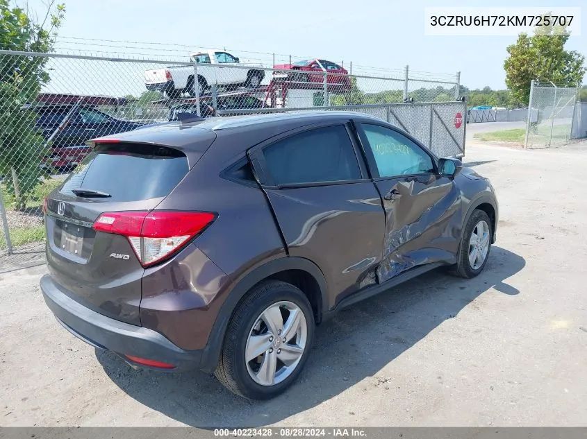 3CZRU6H72KM725707 2019 Honda Hr-V Ex-L