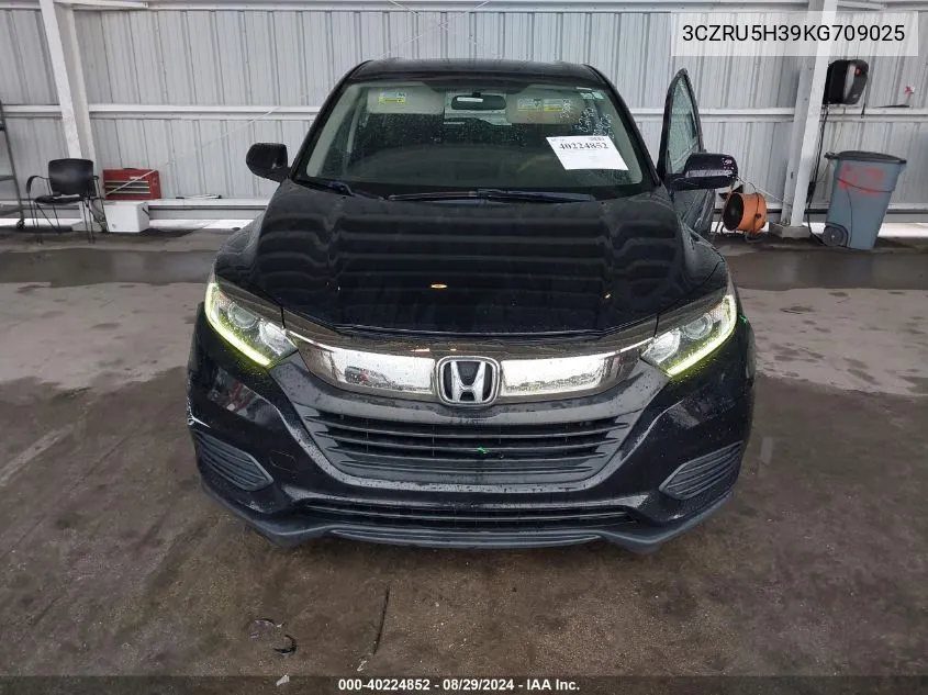 2019 Honda Hr-V Lx VIN: 3CZRU5H39KG709025 Lot: 40224852