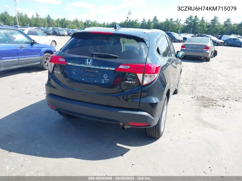 2019 Honda Hr-V Ex-L VIN: 3CZRU6H74KM715079 Lot: 40243048