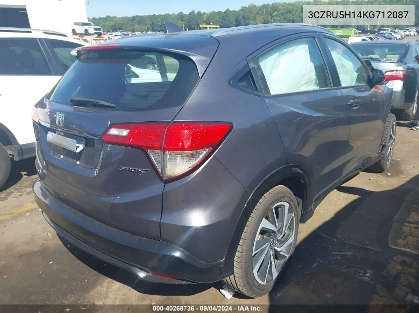 2019 Honda Hr-V Sport VIN: 3CZRU5H14KG712087 Lot: 40268736