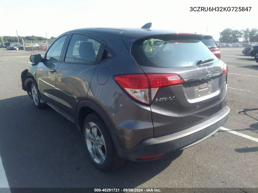 2019 Honda Hr-V Lx VIN: 3CZRU6H32KG725847 Lot: 40291721