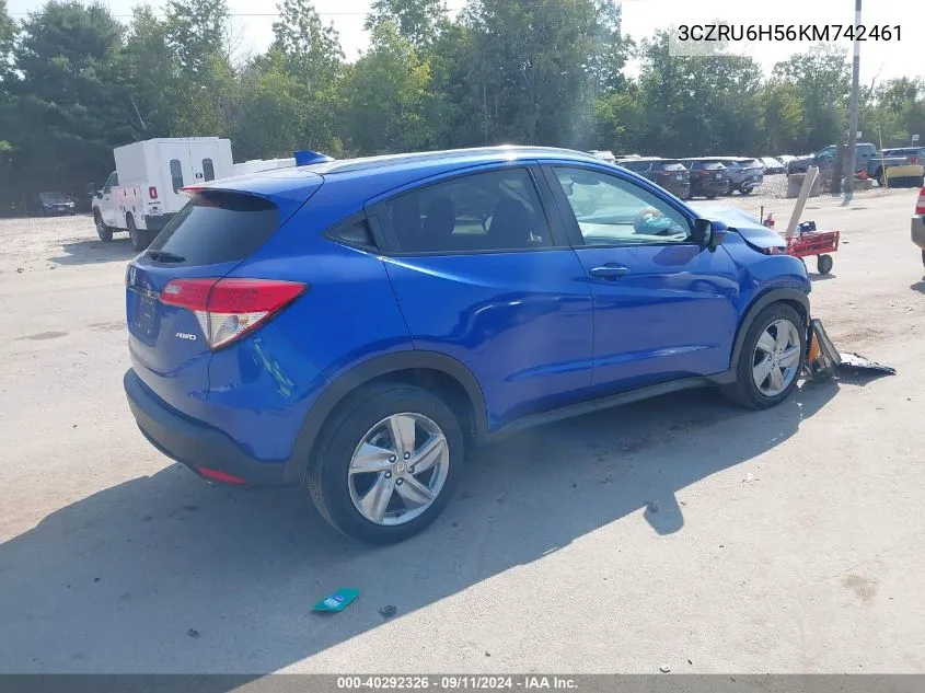 2019 Honda Hr-V Ex VIN: 3CZRU6H56KM742461 Lot: 40292326